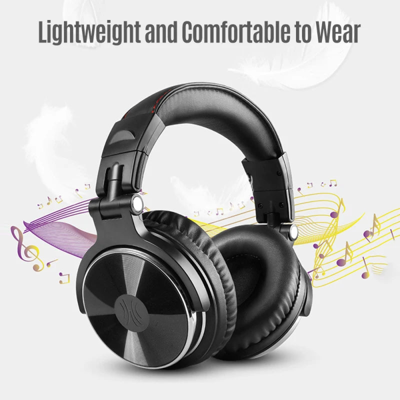 Professional Musical Instrument Monitor Headphones Wired Headset with 3.5mm & 6.5mm Audio Cables for Electrical Piano Guitar