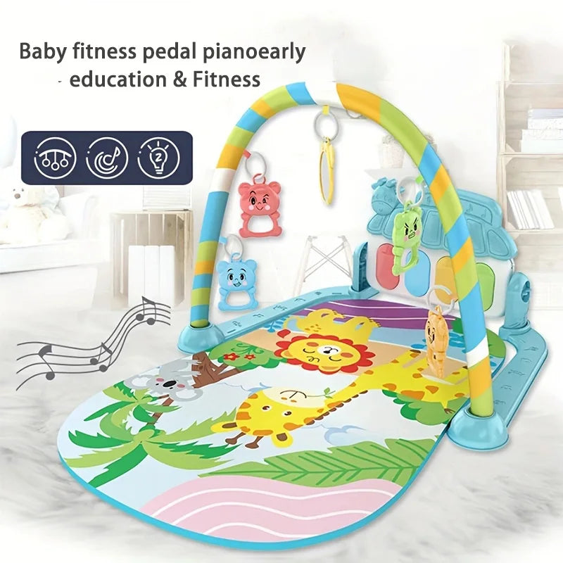 Newborns 0-1 years old baby piano pads stepping on piano games carpet toys baby music pedals piano fitness piano