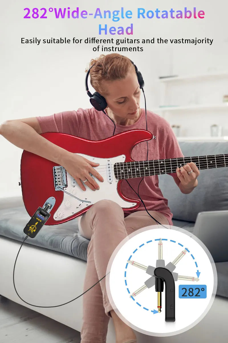 Guitar Mini Amplifier, Portable, Rotatable Audio Head, Rechargeable Battery for Guitar Practice