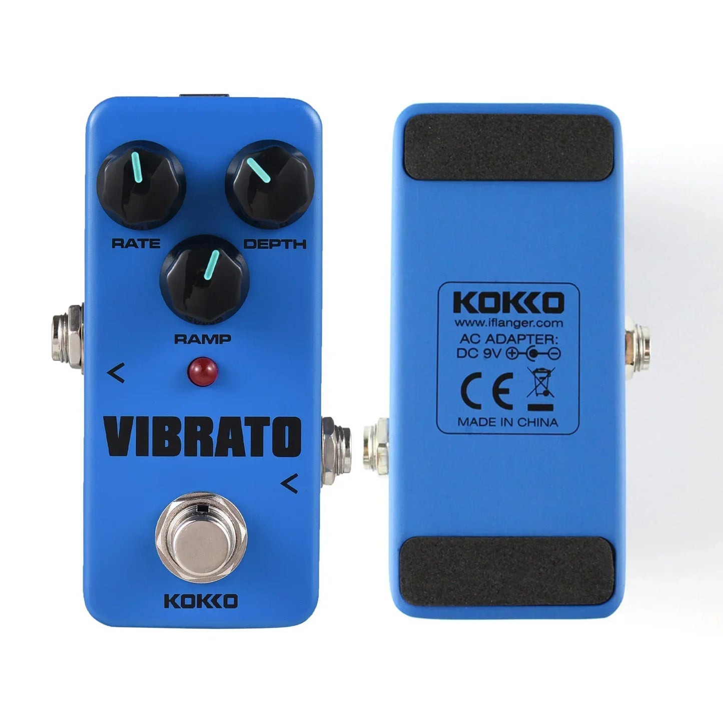 KOKKO FVB2 Vibrato/Tremolo Guitar Effect Pedal – True Bypass, Analog Modulation Stompbox for Electric Guitar Effect Pedal