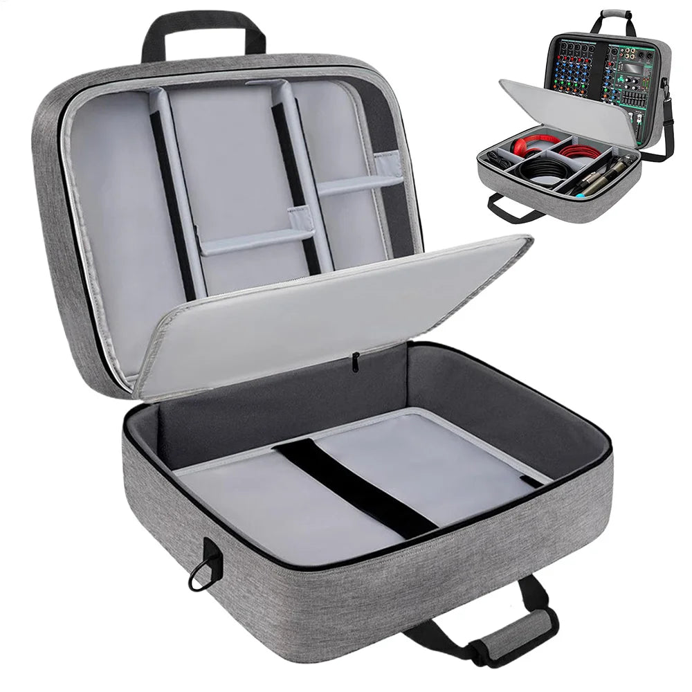 Audio Mixer Bag Large Recording Equipment Bag with Adjustable Storage Sound DJ Mixer Protective Bag Compact Audio DJ Mixer Case