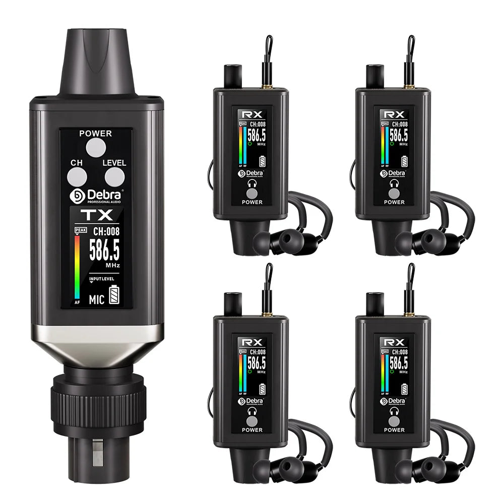 EMX-1 Wireless Monitoring System, Portable UHF Rechargeable Wireless System for Musical Instruments, Dynamic Wired Microphone