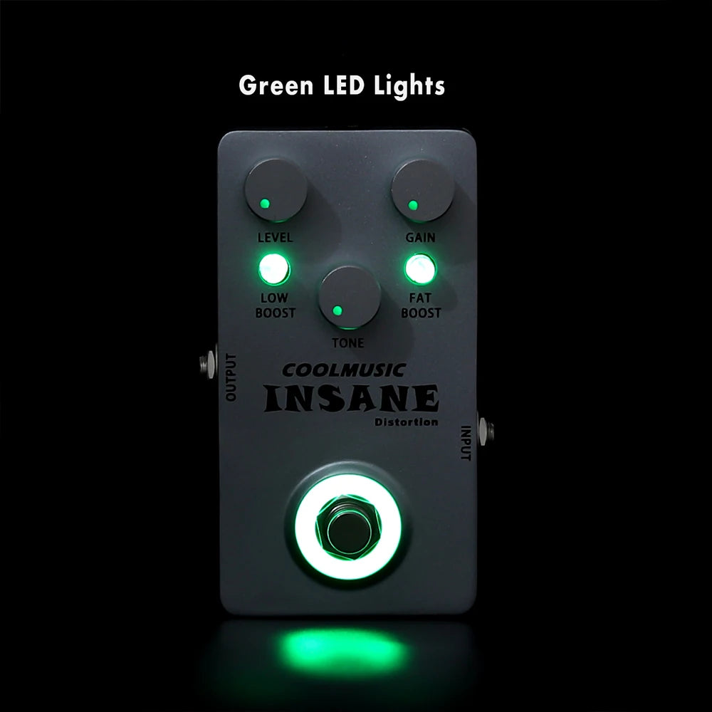 Electric Guitar Effects Pedal Coolmusic Stompbox Insane Distortion Effect Musical Instrument Bass Accessories Full Metal Shell