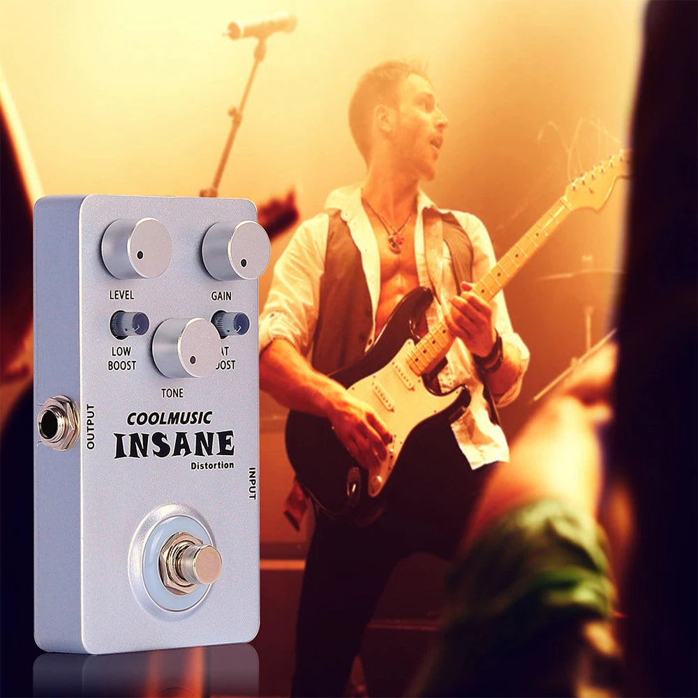 Electric Guitar Effects Pedal Coolmusic Stompbox Insane Distortion Effect Musical Instrument Bass Accessories Full Metal Shell